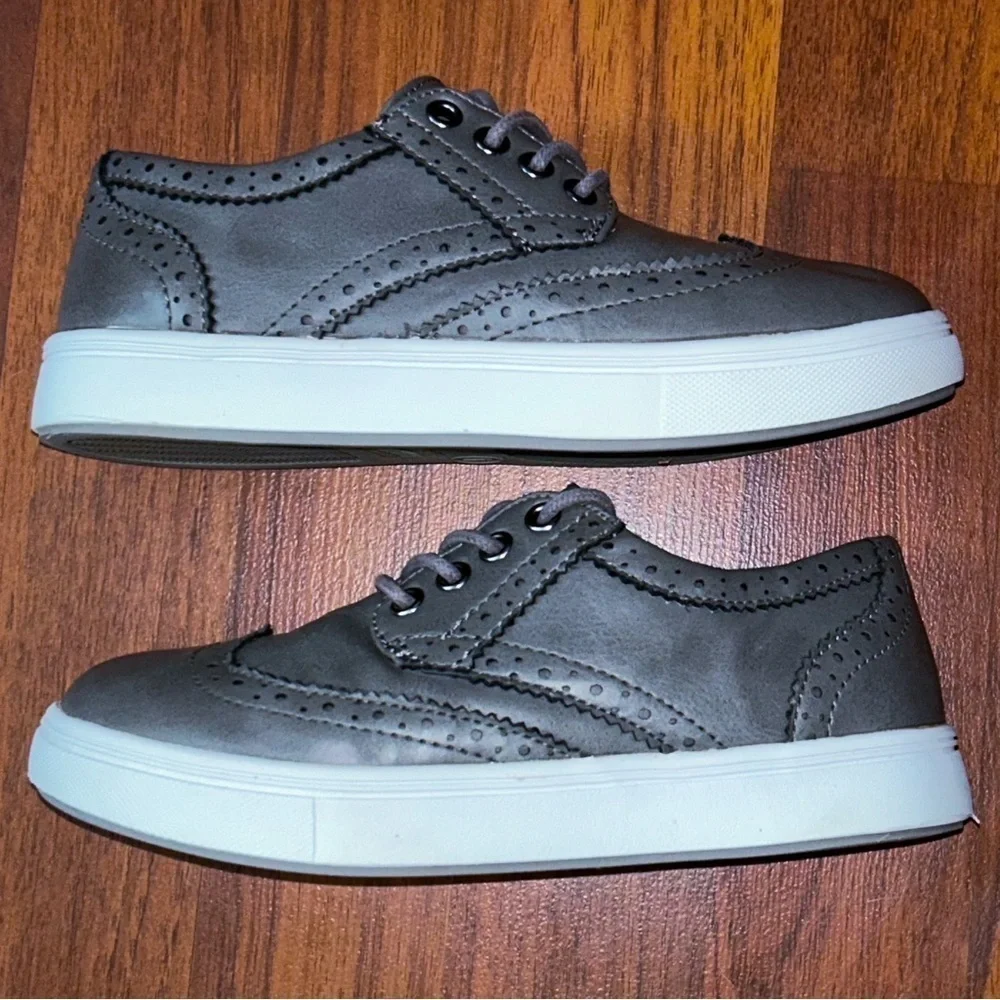 Steve Madden BGamma Youth Gray Leather Oxfords Size 1